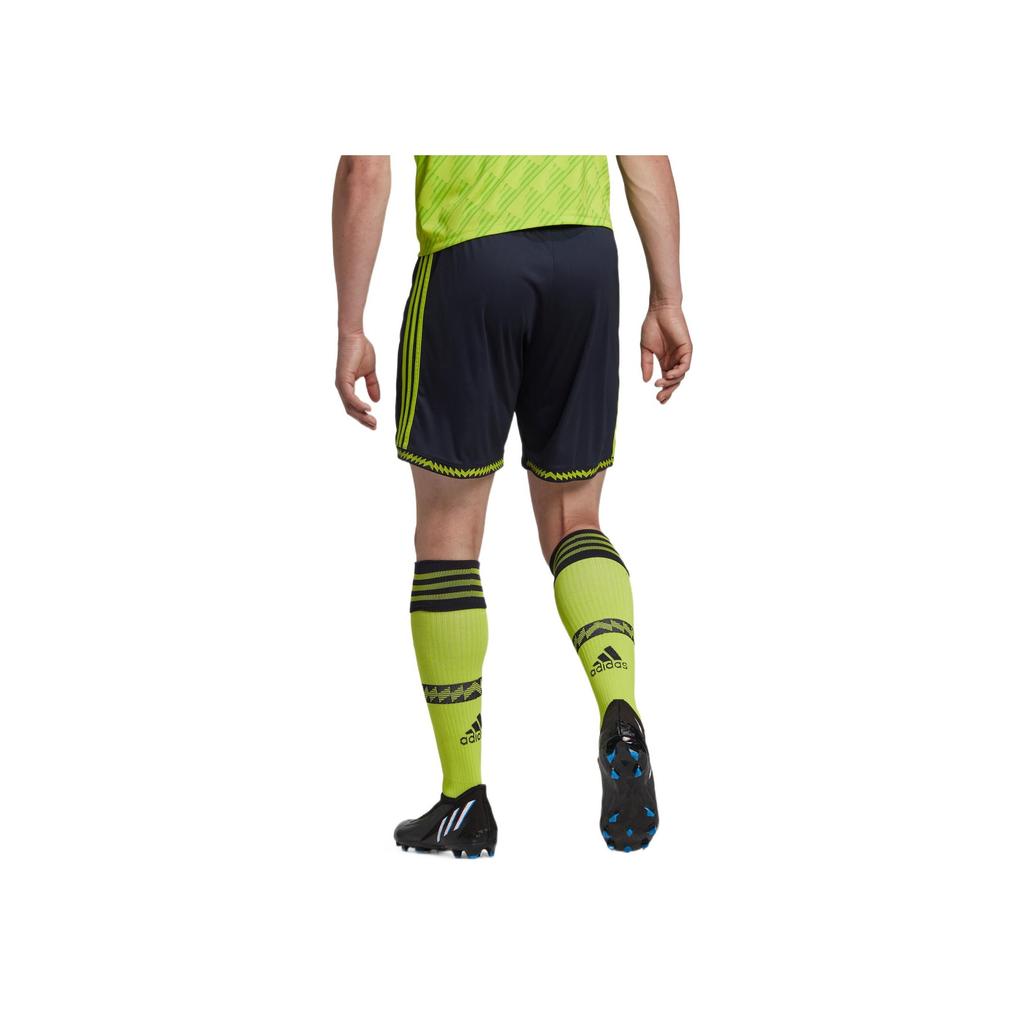 adidas FW22 MUFC 3 Ρίγες Ίσια Ποδοσφαιρικά Σορτς Ανδρικά Σορτς Μαύρο HE2980