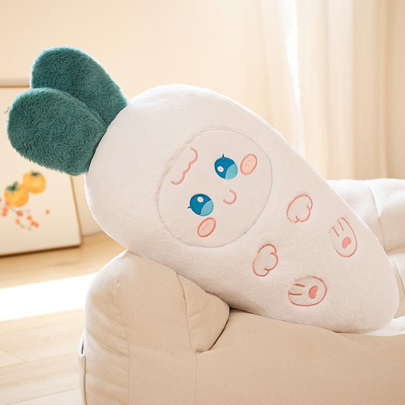 Carrot Throw Pillow Cute Radish Rabbit Plush Toy Doll Girl Bed Sleeping Holding Long Pillow