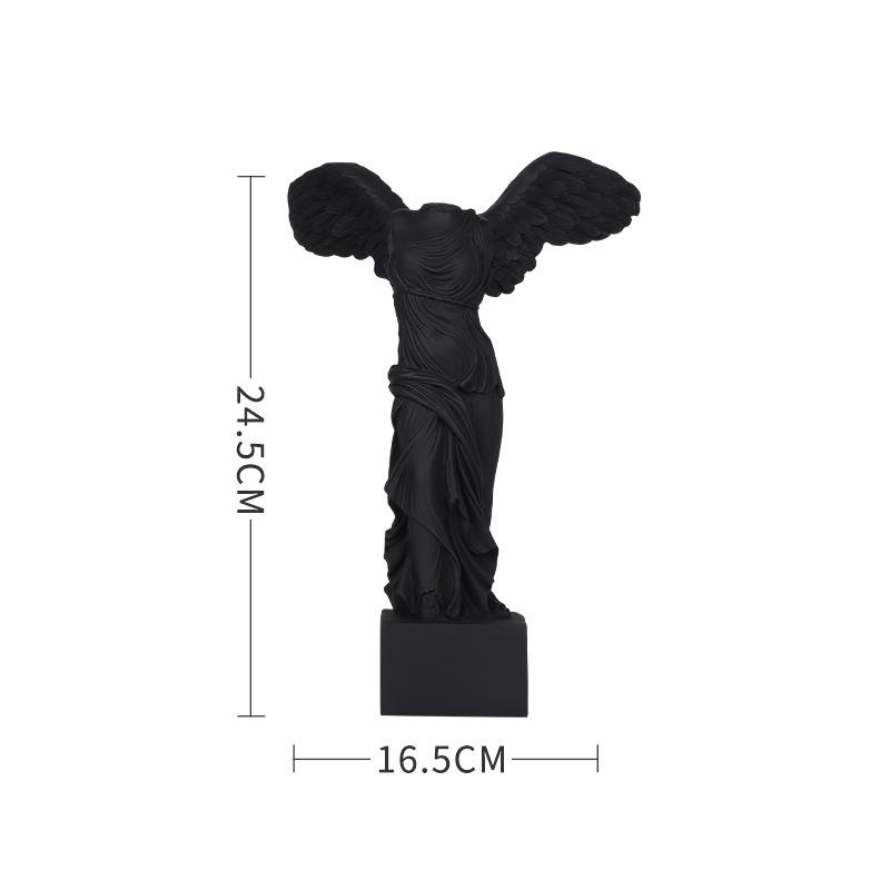 24.5cm Victoria Goddess Figure Sculptures, Roman Winged Victory Samothrace Desktop Ornements Pour Home Decor Collection Gifts