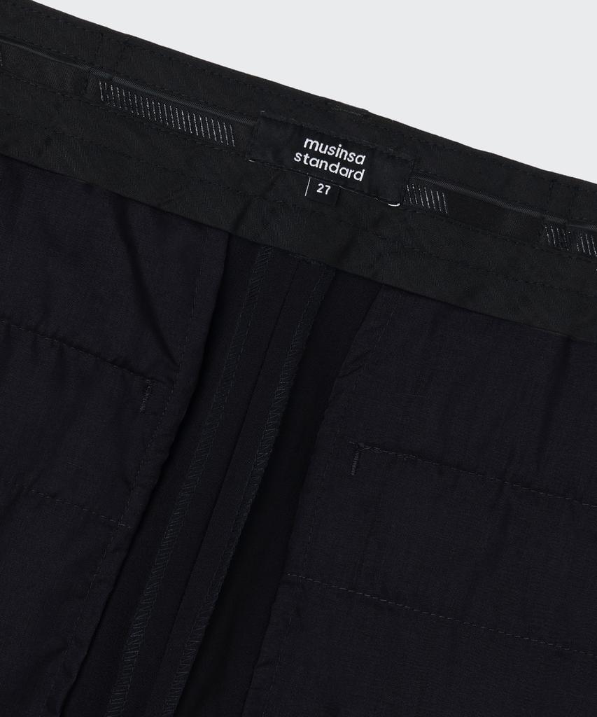 MUSINSA STANDARD WOMAN Women'S Lightweight High-Waisted Wide Hidden Banding Slacks [Navy]