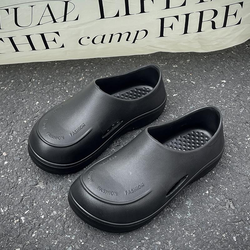 

Мужские поварские туфли Женские Нескользящие Маслостойкие Граффити Кухонные туфли Водонепроницаемая Рабочая обувь Шеф-повар Мастер Ресторанные сандалии 40-41 чёрный