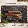 Retro Metal Tin Sign Floral Wall Art Decor 8x12 Inch for Office Living Room Patio