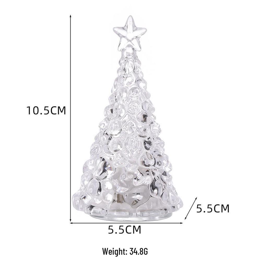 Seven-Color Star Christmas Tree Night Light - Decorative Bedside Table Lamp