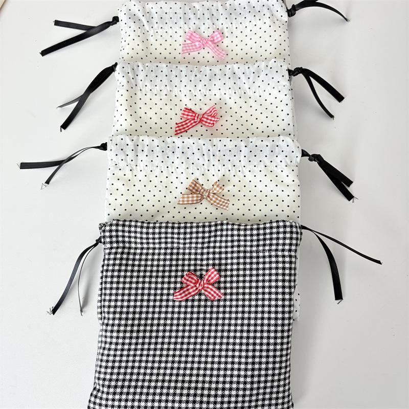 New Polka Dot Drawstring Bag Girls Sweet and Cute Bow Draw String Bag Jewelry Small Items Dustproof Bag Drawstring Bags
