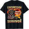 Funny Circumcision Survivor Cat Oddly Specific Cat Meme Gift Unisex T-Shirt