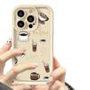 Cross-Border Trend Cartoon Coffee Beverage Phone Case for Apple 16/15/14Pro/15ProMax