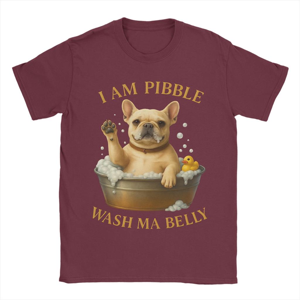 Lustiges Pibble Meme Wasch meinen Bauch T-Shirt für Männer Frauen Grafikdruck T-Shirts Baumwollkleidung