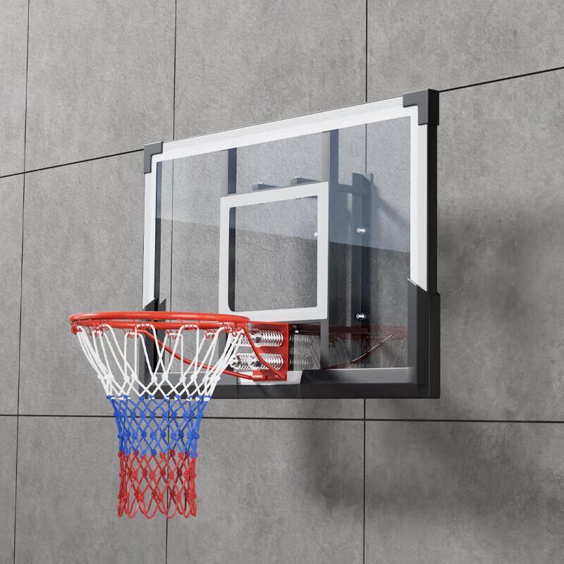 Wall-Mounted PC Basketball Backboard with Spring Hoop