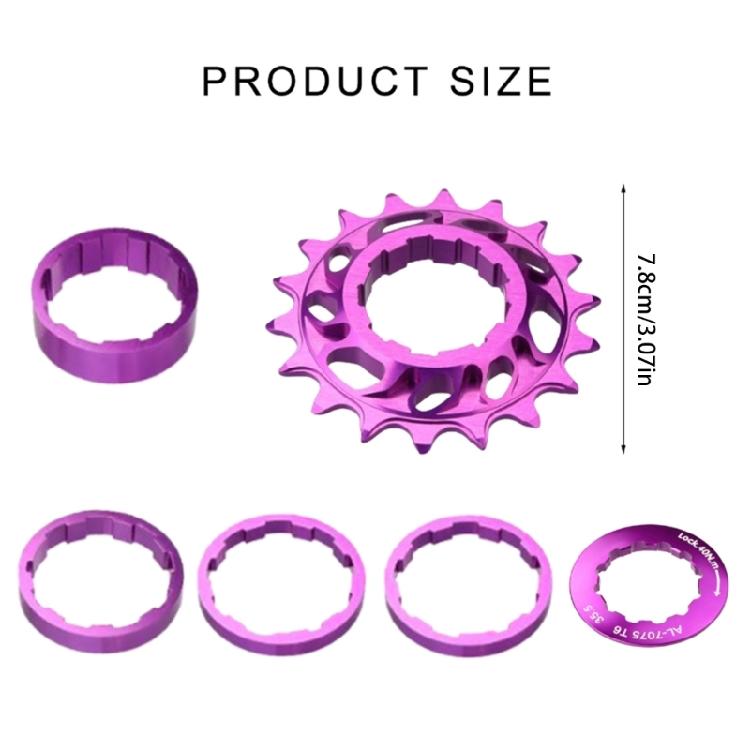18T Single Speed Aluminum Alloy Cog Bike Freewheels High Strength 18T Single Speed Cog Bicycles Sprocket  Freewheels