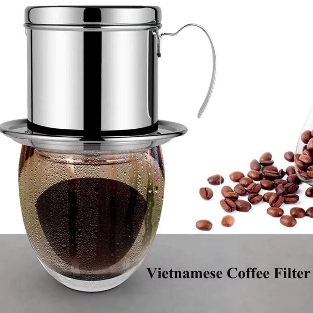 Steel Filter Vietnamese Coffee Pot With Handle Coffee Drip Filter  Coffee Making