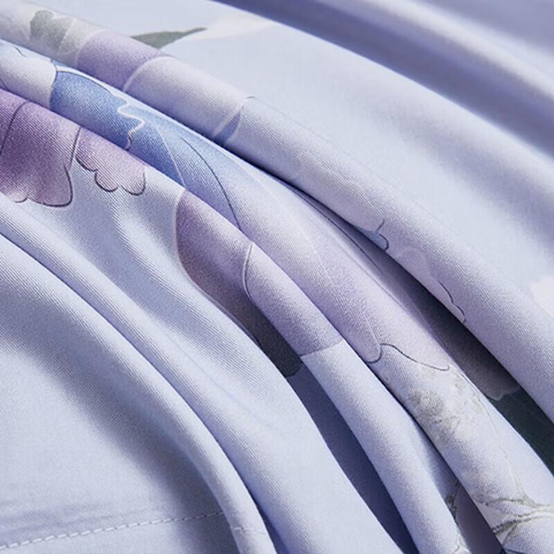 Mengjie Home Textiles Printed Silk Four-Piece Bedding Set