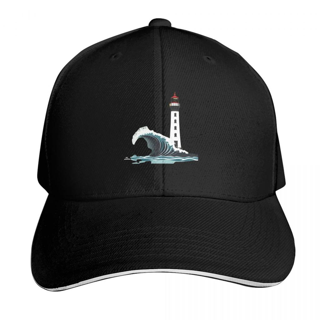 Minimalist Ocean Waves Lighthouse Baseball Cap Anime Hat Sports Cap New Hat Golf Cap Hats Unisex Womens