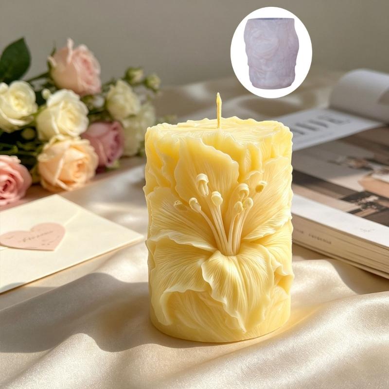 Beautiful Floral Silicone Mould For Crafting Scented Candle Ideal For Gift And Home Decoration