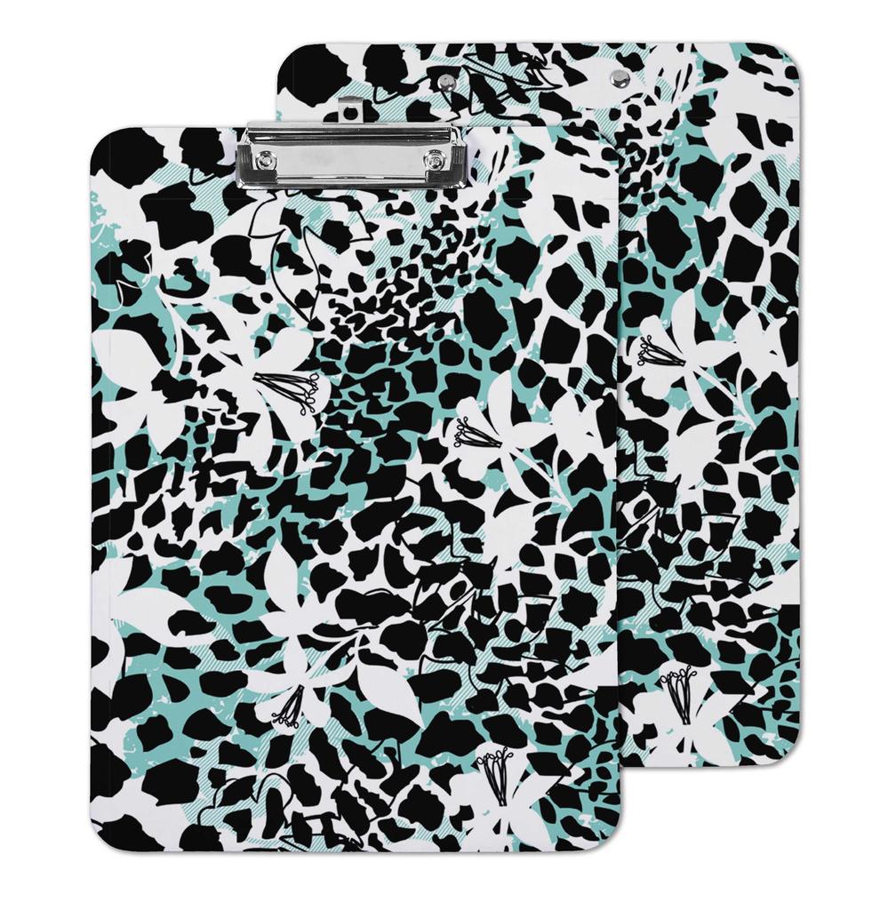 Inkdotpot Decorative Clipboard Letter Size with Low Profile Clip,Retractable Key Hole for Hanging Paperboard for Office School w/Free Marker & Eraser