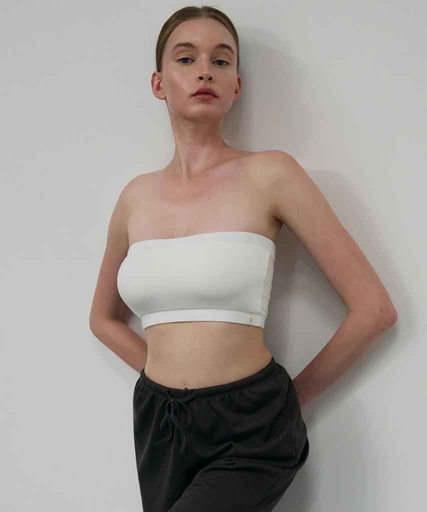 Debiweeo Mana Shirred Tube Top Devi-Ts0054-White