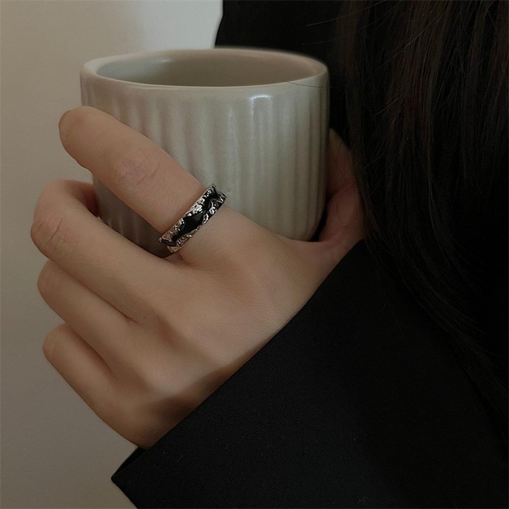 Ring Does Not Fade Niche Design Ins Opening Female High-end Sense Retro Cold Pearl Shell Versatile Irregular