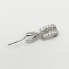 Yansheng S925 Sterling Silver Zircon Buddha Head Jade Pendant Clasp - Gold Plated