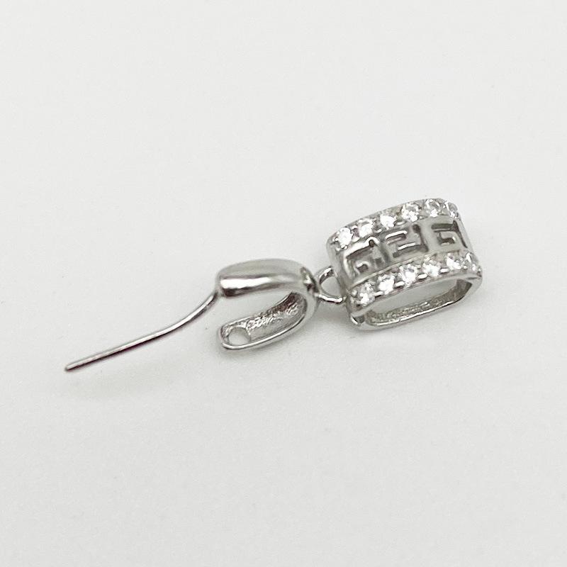 Yansheng S925 Sterling Silver Zircon Buddha Head Jade Pendant Clasp - Gold Plated 925 Silver