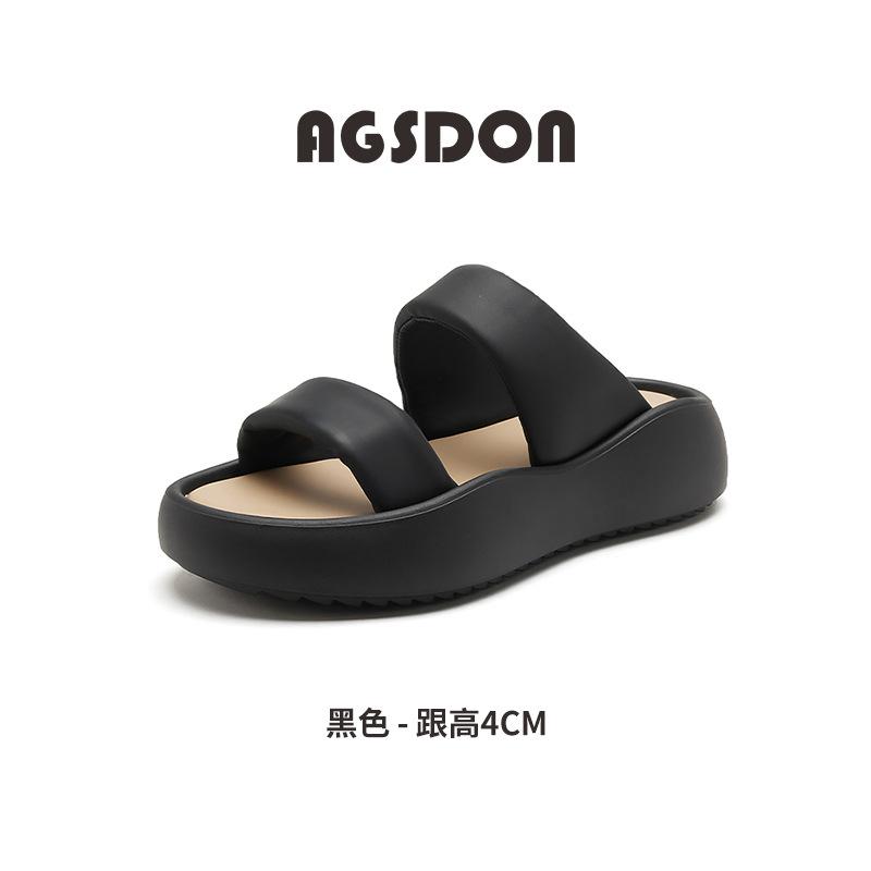 Soft-soled slippers summer new French sandals beach sandals 35