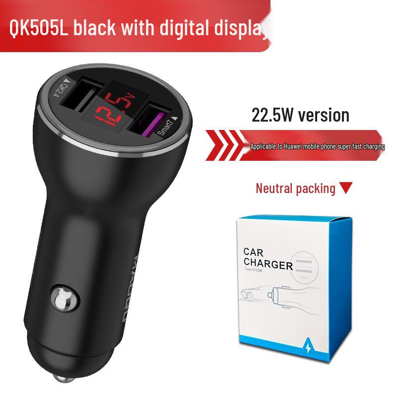 Crucial 65W/40W Car Charger for Huawei & OPPO VOOC Flash Charge