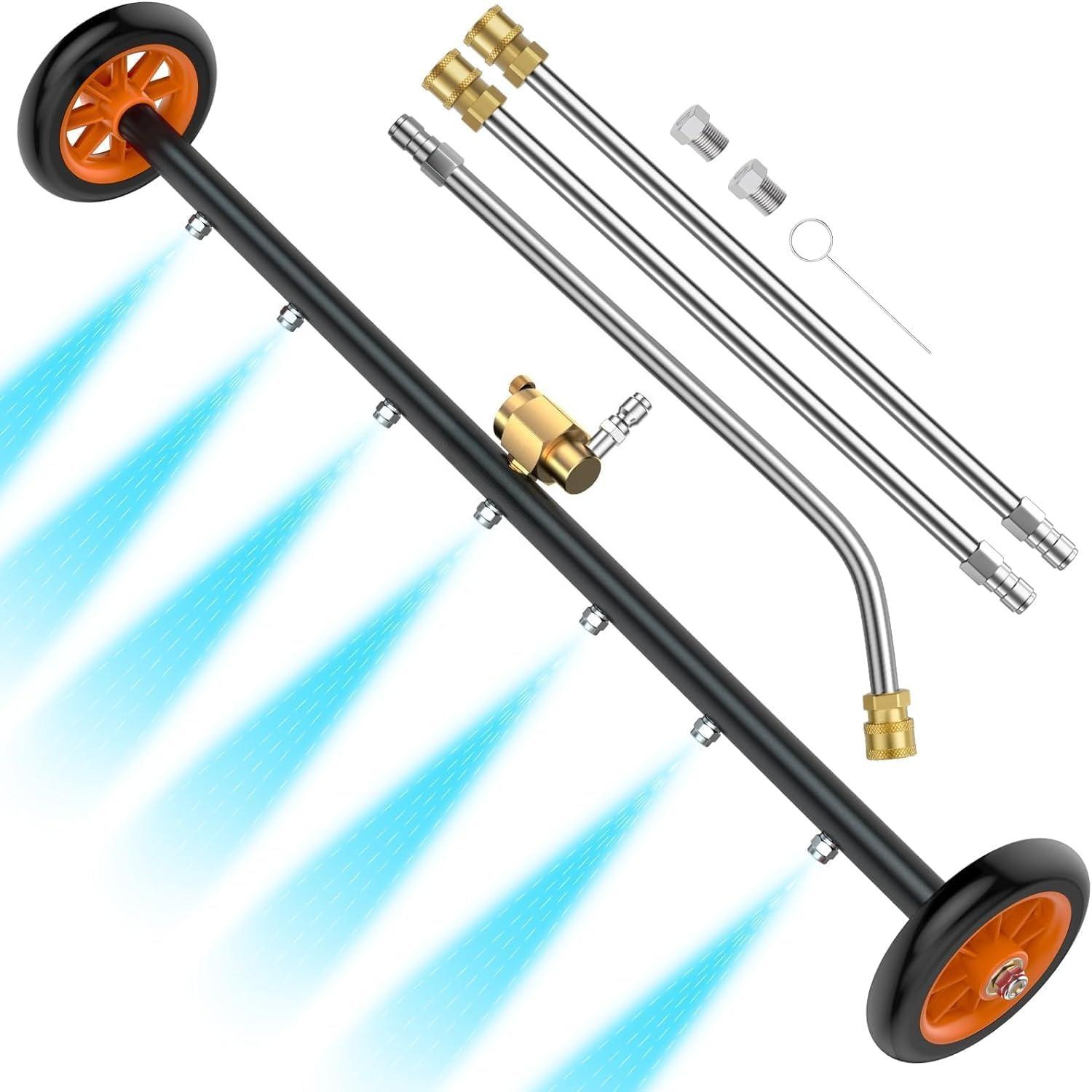 

Мойка высокого давления 4000 PSI для днища автомобиля, шасси, Очиститель днища, Набор насадок-щетка для мойки водой с разъемом 1/4