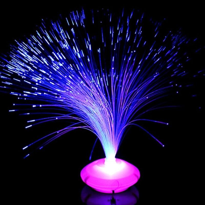 Color Changing LED Fiber Optic Night Light Lamp Stand Home Decor Colorful