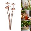 Weather Resistant Iron Mushroom Stake Garden Ground Stake with Antique Rusty Designs Outdoor Yard Landscaping Decoration