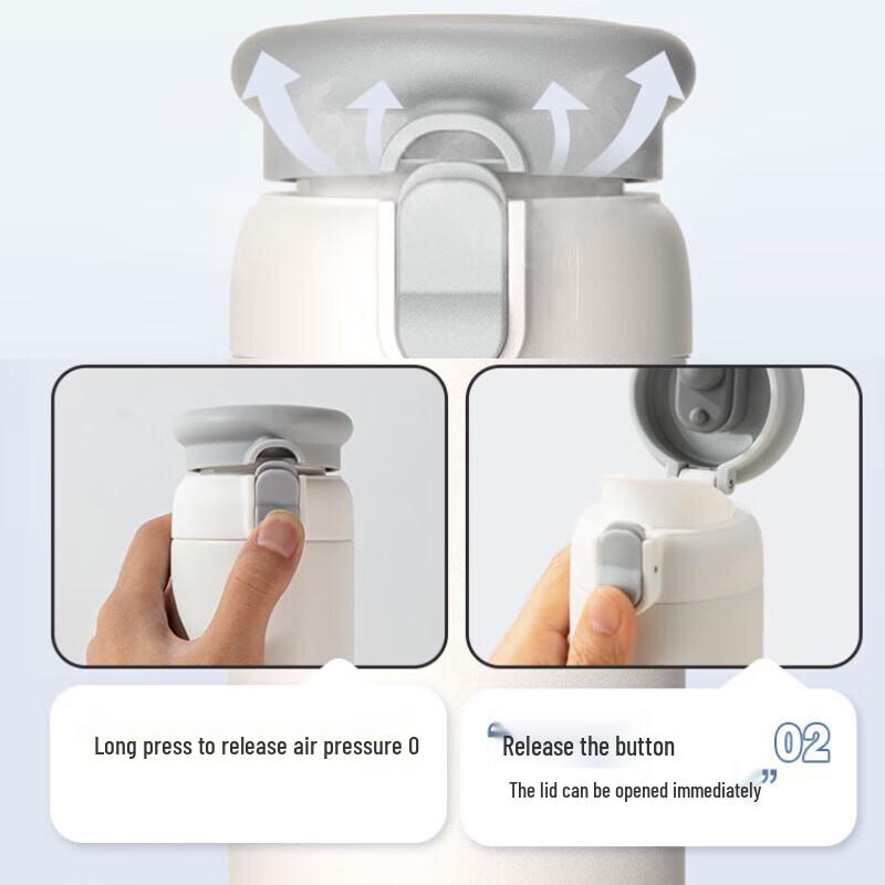 LOCK&LOCK Aspiration 316L Stainless Steel Pop-up Insulated Mug