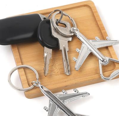 Creative Airplane Bottle Opener Keychain Metal Keychain Accessory Unique Gift for Travel Lovers Practical Bottle Opener Keyring