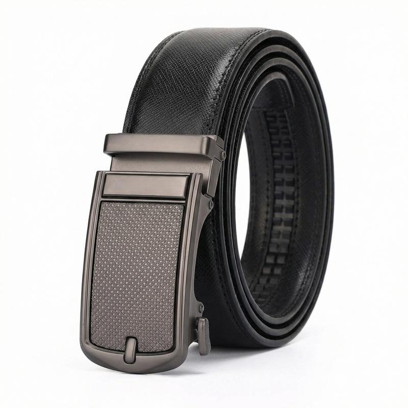 Men'S Automatic Buckle Cowhide Belt Men'S High-End High-End Versatile Belt Youth Belt