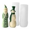Flexible Candle Casting Form Requiring No Assembly, with Raised Christmas Character Relief for Holiday Projects