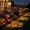 Colorful Solar Lanterns Outdoor, Garden Decor Gifts for Women Mom Grandma - LED Colorful Sunflower Solar Powered Lights Metal Hanging Lantern