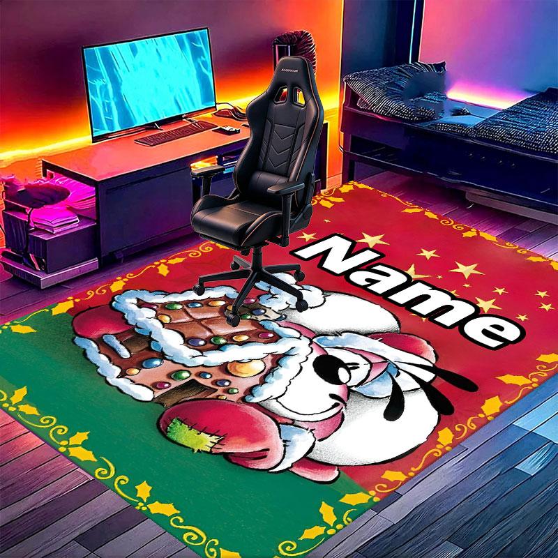 Custom Name Personalized Diddl Print Carpet, Versatile Home Decor Rug, for Playroom, Apartment, Balcony, Entryway, Hallway Gift