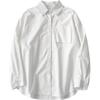 White Long Sleeve Blouses Women Solid Loose Student Lady Shirts Blouse Black Lapel Oversized Shirt Tops with Tie