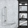 304 Stainless Steel Foldable U-Shaped Anti-Slip Safety Armrest for Elderly Toilet Assistance.