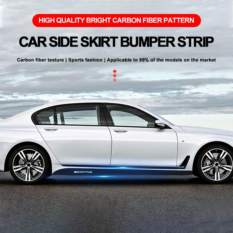 2Pcs Car Door Side Stripes Skirt Sticker Body Vinyl Decal Car Styling For Mercedes-Benz AMG C500 C200 C300 A B C E GLA CLA GLK GL ML GLE W204 W205
