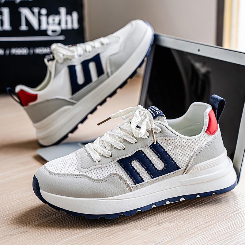 Men's Shoes 2025 New Summer Mesh Breathable Versatile Casual Shoes Men's Fashion Running Platform Sports Dad Shoes
