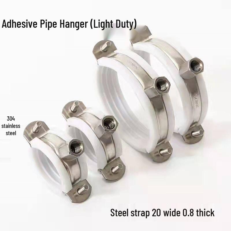304 Stainless Steel Pipe Clamp for PVC & PPR Pipes - Corrugated Pipe Fixing Bracket