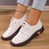 Damen Handgemachte Flache Schuhe mit Weicher Sohle, Bequeme Slip-On Schuhe, Übergrößen Frühling Sommer Schuhwerk
