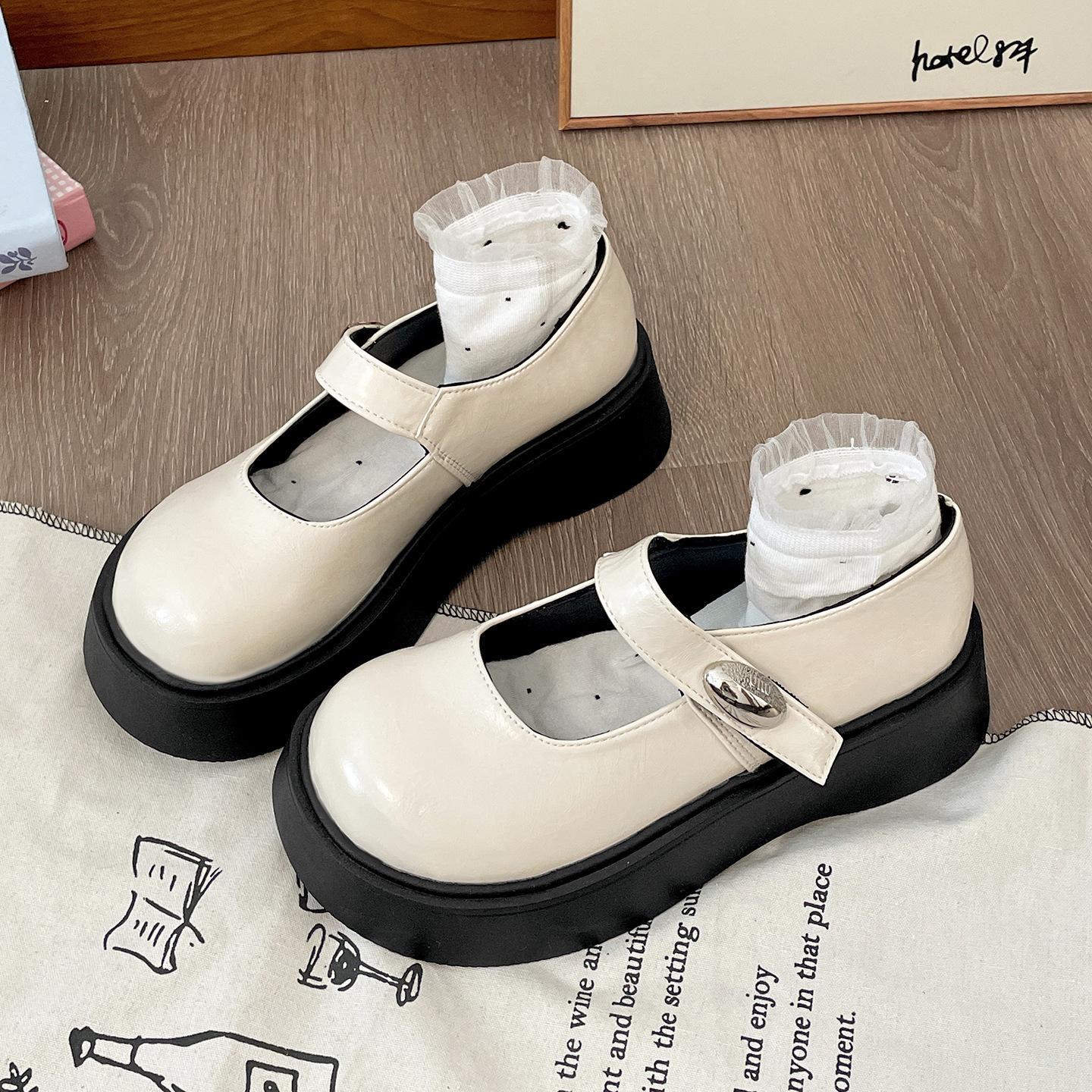 

Queen Fan Black Retro French Platform Light Mouth Single Shoes Women s Summer 2025 New Premium Mary Jane Women s Shoes 40 бежевый