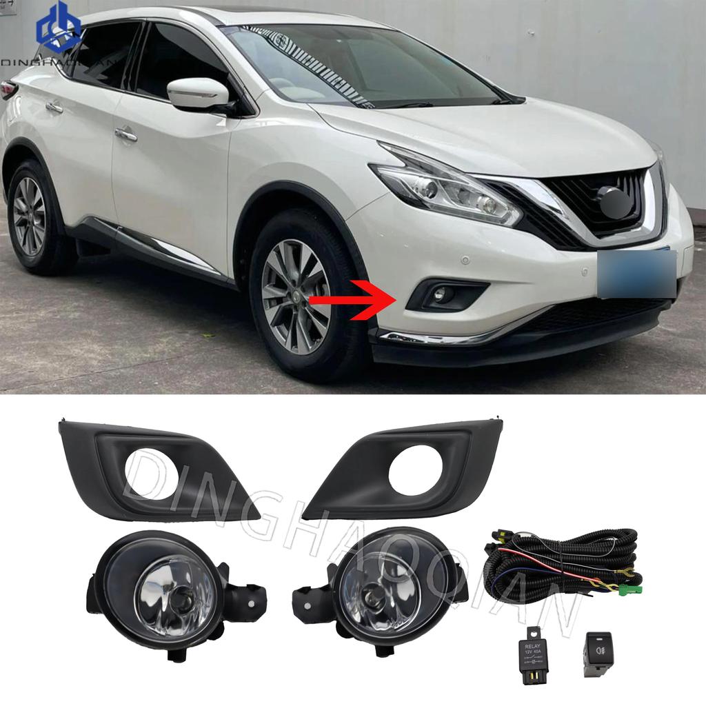 1 Set Fog Lights Headlight For Nissan Murano 2015 2016 2017 2018 Fog Lights Car Fog Lamp Kit With Harness Bulb Switch