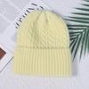 Angola rabbit fur warm solid color light board autumn and winter versatile candy color vertical stripe knitted hat women