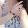 Flower Shape Luxury Hand Harness Bracelet Women Adjustable Finger Ring Bracelet Jewelry