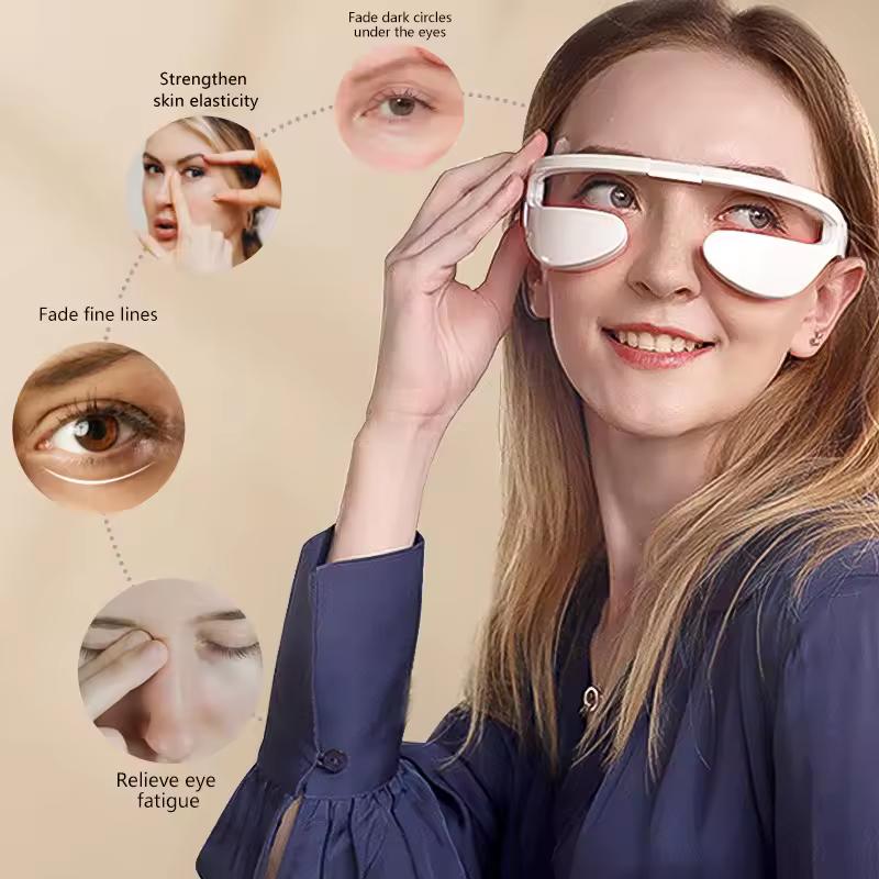 EMS Eye Bag Massager 3D LED Red Light Therapy Beauty Micro-Current Eye Care Massager Fatigue Relief Wrinkle Dark Circle Removal