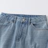 Japanese Single Denim Spring and Autumn Women's High Waist Zipper Daddy Pants
