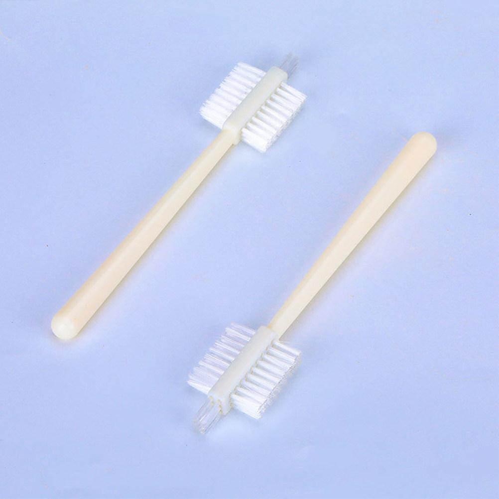 10Pcs Washable Kitchen Cleaning Brush Long Handle Triple Side Bristles for Coffee Grinder Juicer Soymilk Machine Food Processor