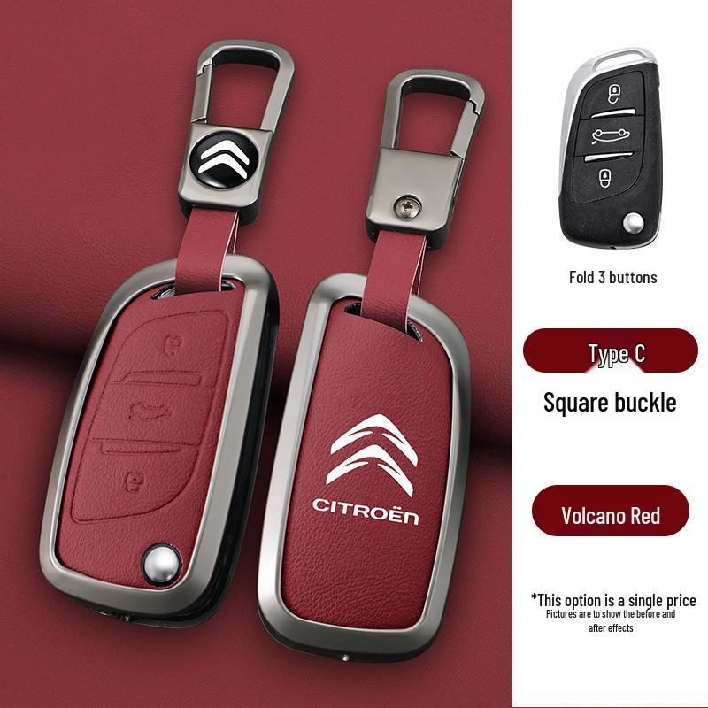Pouzdro na klíče Citroen pro C4/C5 (2011-2013) Modely - Sklápěcí kovová přezka na skořápku