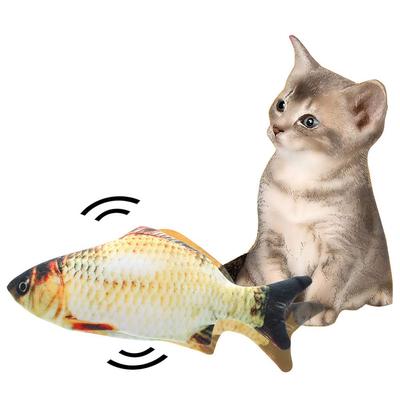 Realistische Plüschsimulation Elektrische Puppe Fisch Tanzender Beweglicher Fisch Lustige Interaktive Haustierspielzeuge USB-Aufladung Geschenk Haustiere Kauspielzeug