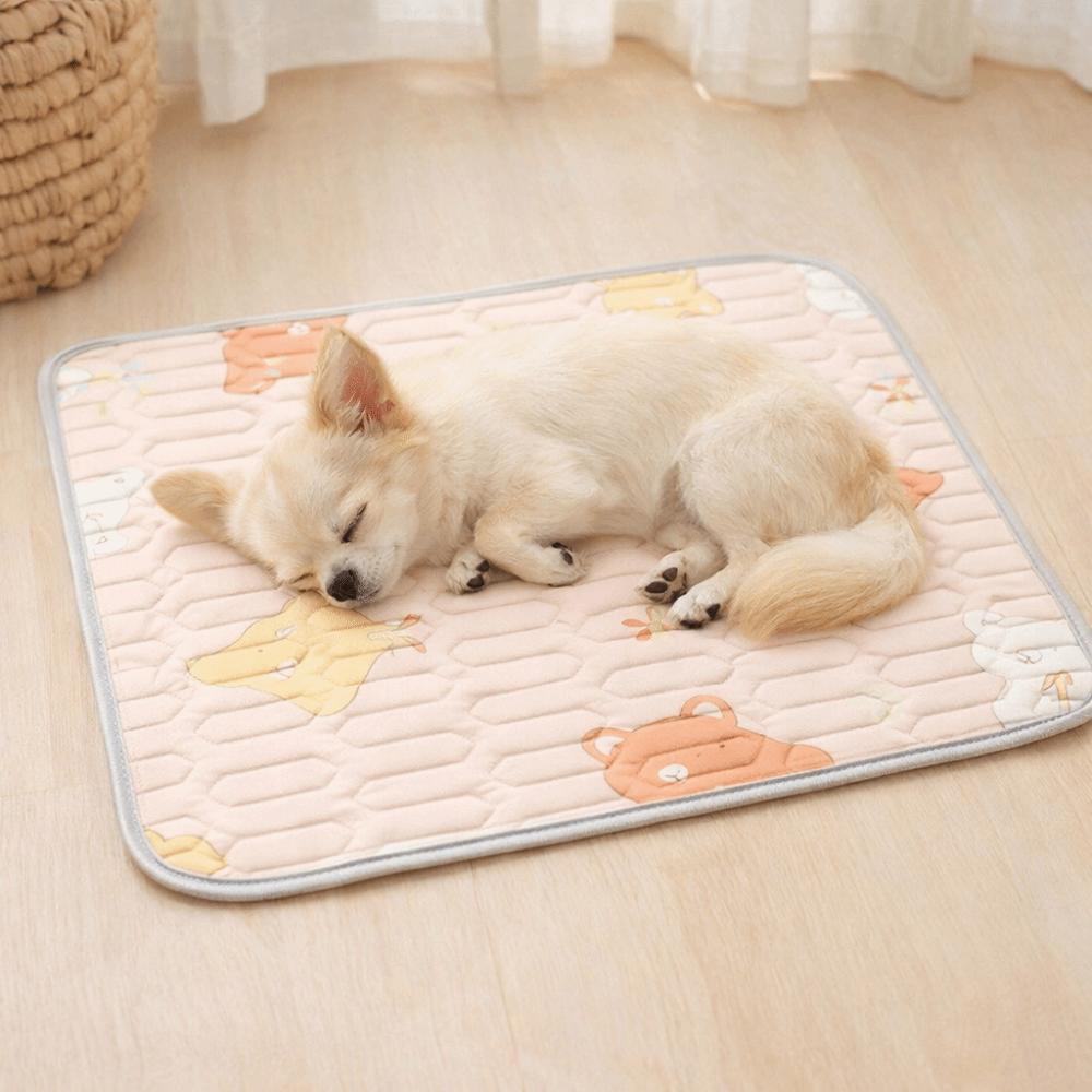 Washable Cat Latex Mat Breathable Soft Cooling Dog Mat Comfortable Cool Feeling Cat Sleeping Cushion Pet Sleeping