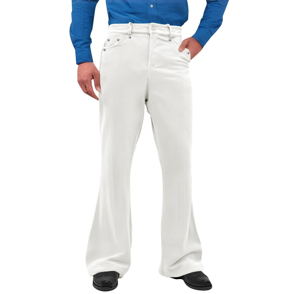 Men'S Casual Fashion Retro Flared Pants Long Pants